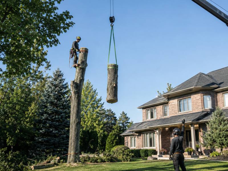 Cooksville Tree Service crew standing beside their work truck